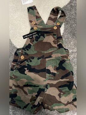 wonder nation Green & Brown Camouflage Overalls